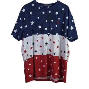 Polo Ralph Lauren Mens XL TG America’s Stars And Stripes Short Sleeve T-Shirt